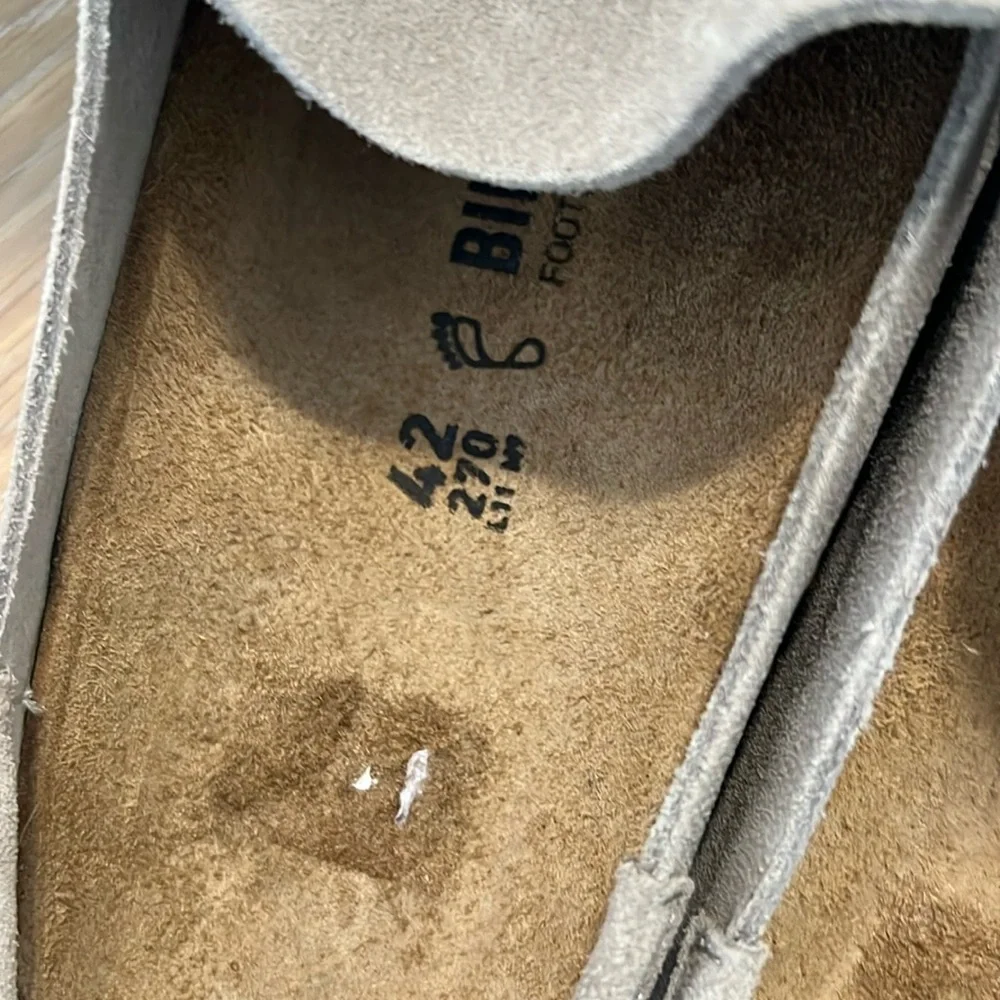 Birkenstock Suede Penny Loafers in Beige